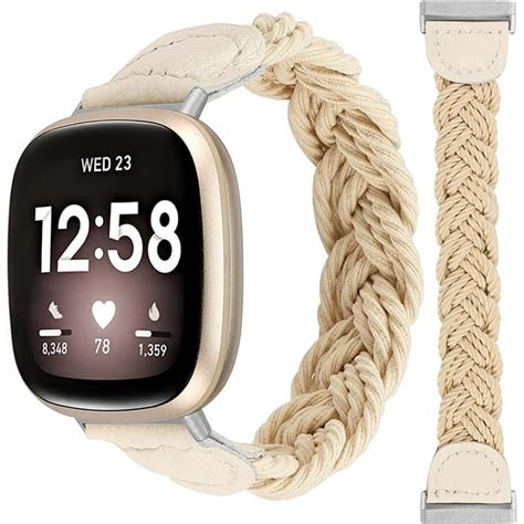 Wearlizer Braided Bands Compatible with Fitbit Versa 4/Versa 3/Fitbit ...