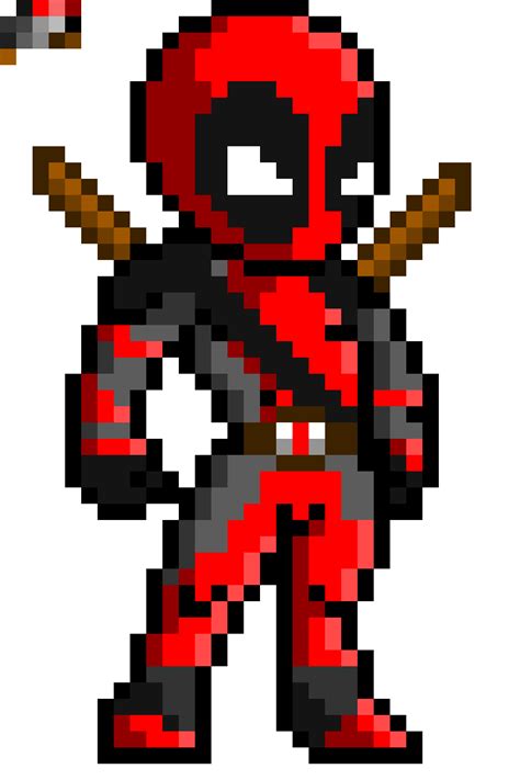 Deadpool Logo Pixel Art