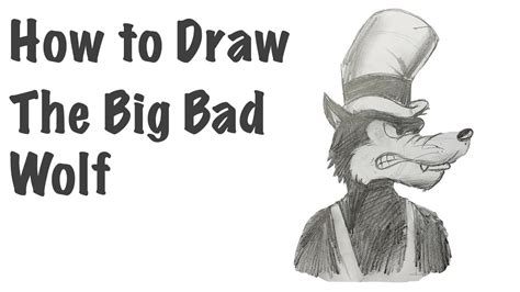 Simple Big Bad Wolf Drawing - bmp-clown