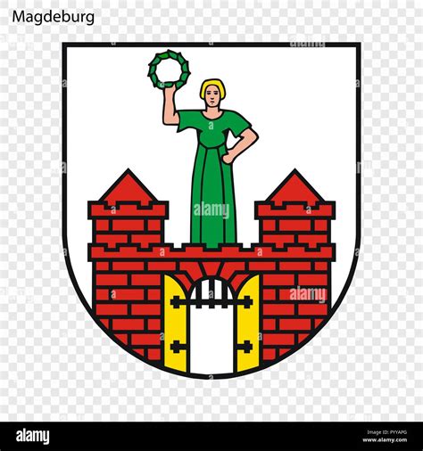 Emblem of Magdeburg. City of Germany. Vector illustration Stock Vector ...