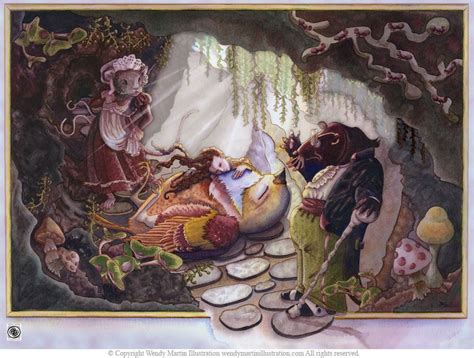 Thumbelina: Moles Tunnel - Wendy Martin | Mole tunnels, Illustration, Fairytale illustration