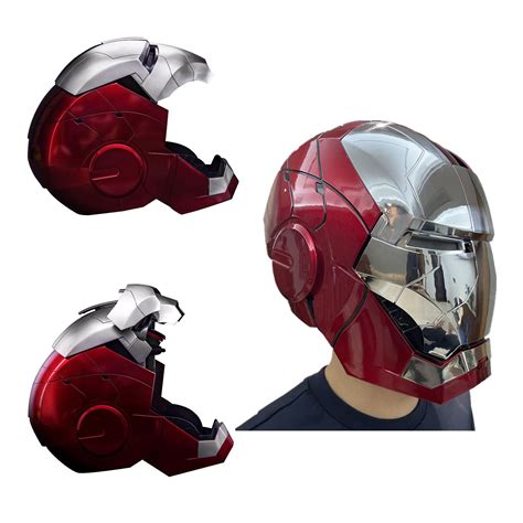 Buy Iron Man Helmet Mk5 1:1 Wearable Marvel Superhero Helmet English Voice Control, Electric ...