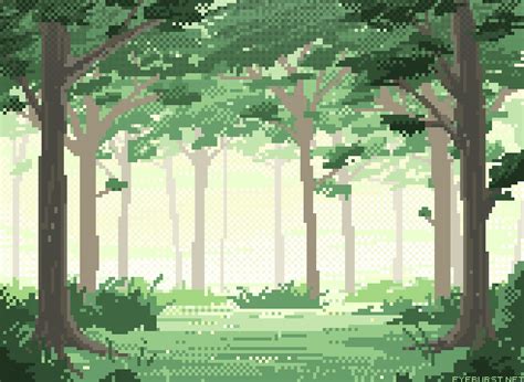 ALEX LAW — Pixel forest | Floresta desenho, Arte pixel, Arte 8 bits