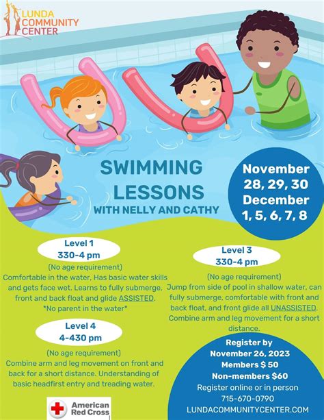 Swimming Lessons @ Lunda Community Center – Black River Area Chamber of Commerce