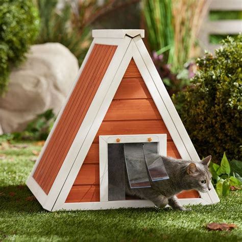 FRISCO Outdoor Wooden A-Frame Cat House, Medium - Chewy.com