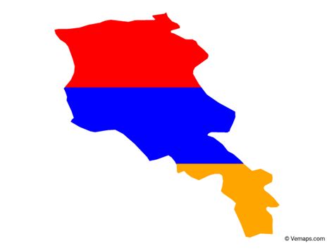 Flag Map of Armenia | Free Vector Maps | Armenia flag, Flag drawing, Malawi flag