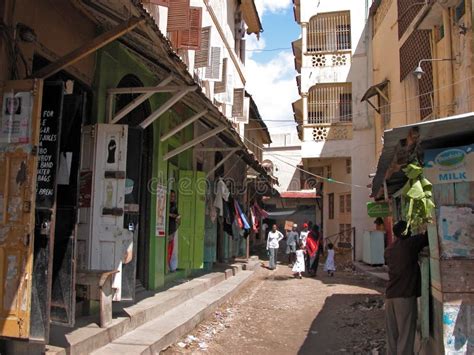 Mombasa Old Town editorial stock image. Image of cobblestone - 18559394