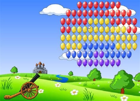 Balloons Hunter hit colored balls ballistic game Online Free Games