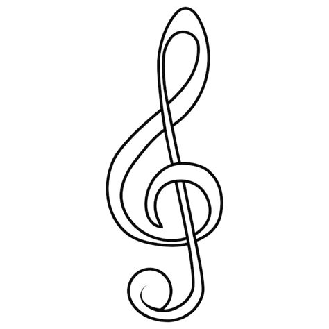 Premium Vector | Clef treble music key violin sheet black swirl clef treble