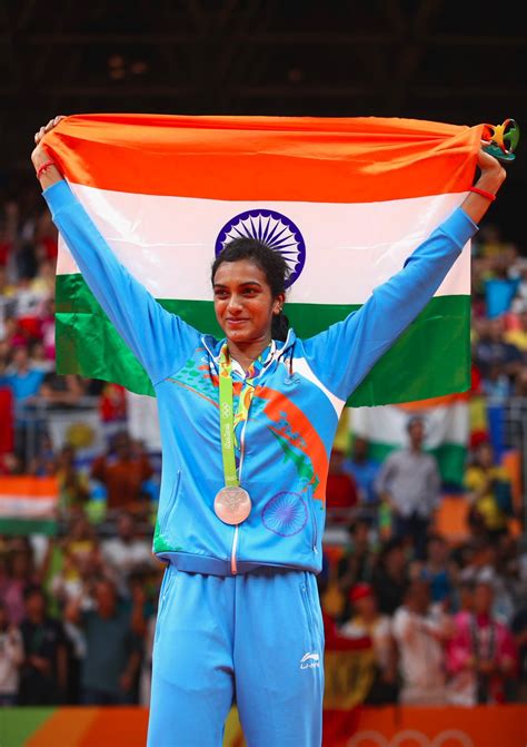 .Pvsindhu1 became the first female athlete from IND to win a silver at the Olympics! badminton ...