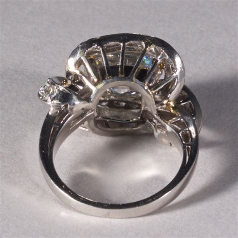 Fine Cushion Cut Diamond Ring - Manhattan Art and Antiques Center