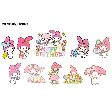 My Melody Cake Topper (10pcs) | Shopee Singapore