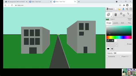 1 Point Perspective Using Kleki - YouTube