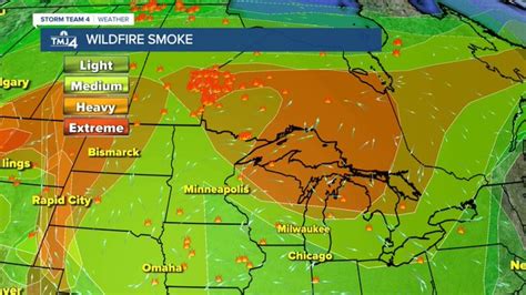 Canadian wildfire smoke filling southeastern Wisconsin skies