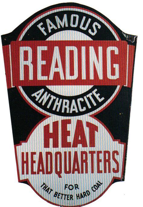 Famous Reading Anthracite Porcelain Sign