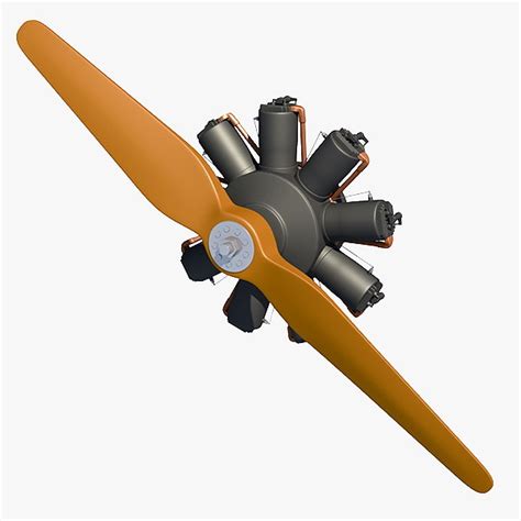 fokker engine dr1 3d model