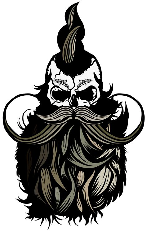 Tee-shirt tete de mort hipster crane skull barbu Skull Beard, Beard Art, Barber Pictures, Crane ...