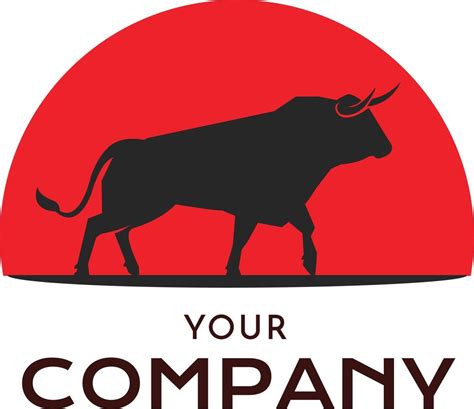 Elegant bull silhouette logo for various companies 7192131 Vector Art ...