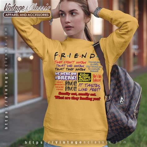 Friends TV Show Quotes Shirt - Vintagenclassic Tee