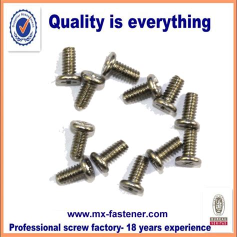 Stainless steel flat head tiny machine screws for electronics