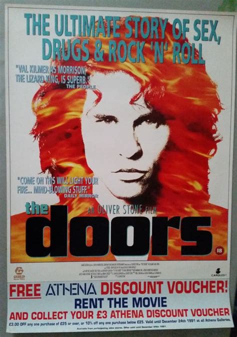 Iconic movie/ video poster from the film, 'The Doors' staring Val ...