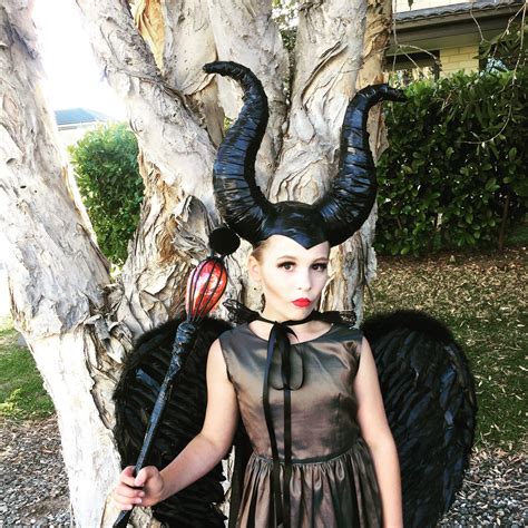 Maleficent costume homemade Kids maleficent diy Halloween Kids Halloween | Maleficent costume ...