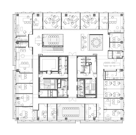 Office floor plan, Office layout plan, Office building plans