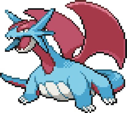 Free Pokemon Pixel Gif - Salamence Pixel Art - (450x381) Png Clipart Download