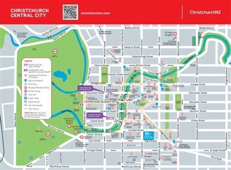 Christchurch City Cruise Map