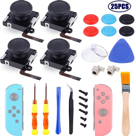 Amazon.com: Joycon Joystick Replacement Repair Kit 4 Pack for Fix Drift ...