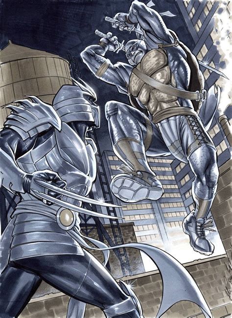 Leonardo vs Shredder | Tmnt artwork, Ninja turtles art, Shredder tmnt