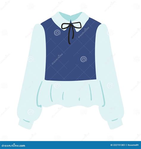 Cute Cartoon of Blue Blouse for Woman Stock Vector - Illustration of cartoon, fashion: 222731383