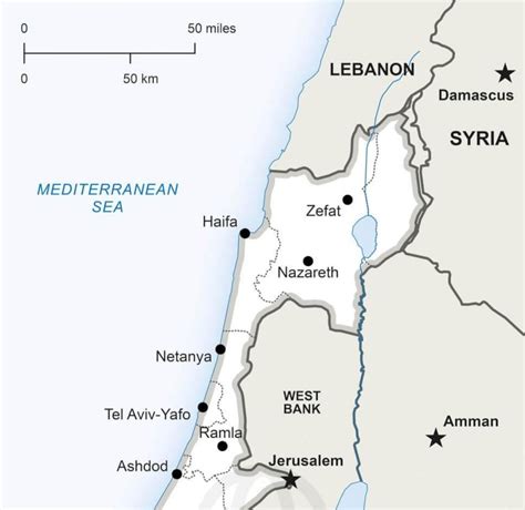 Current Map Of Just Israel