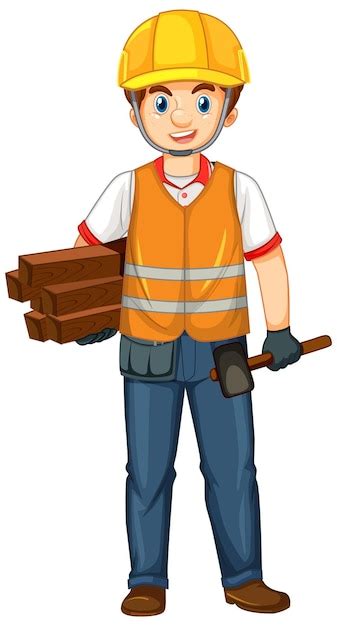 Construction Worker Cartoon Clipart