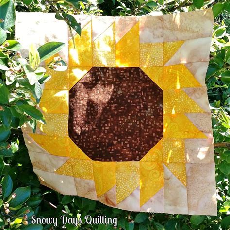 Fall into a Quilt Along: Sunflower — Snowy Days Quilting