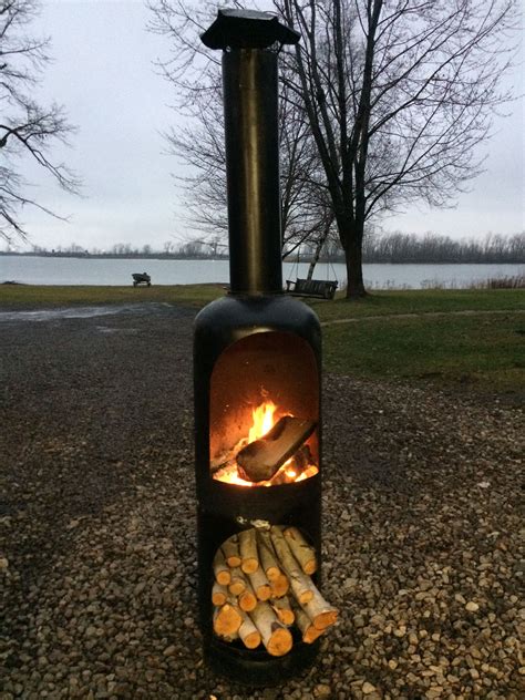 Used propane tank fireplace Diy Heater, Wood Heater, Diy Wood Stove ...