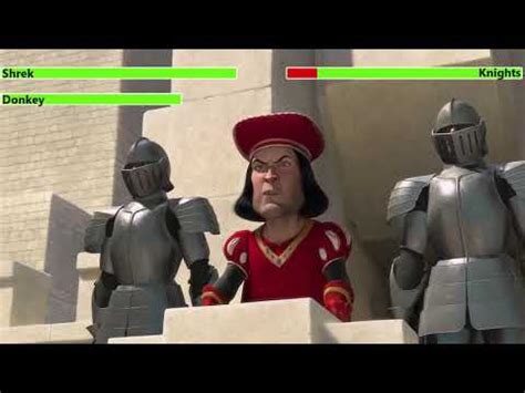 Shrek & Donkey vs. Knights with healthbars | Shrek Fighting Knights ...