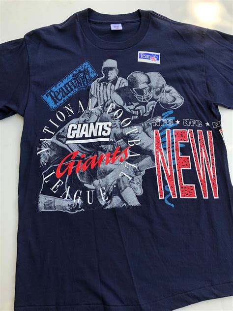 90s Deadstock New York Giants Logo 7 Vintage NFL T-Shirt All | Etsy