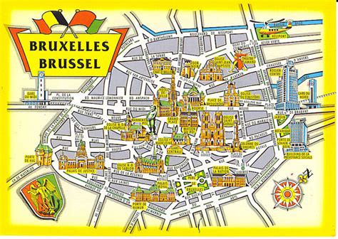 Map of Brussels, Belgium