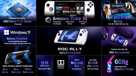 La Asus ROG Ally arrive avec un processeur Ryzen Z1 custom signé AMD et 512 Go de stockage