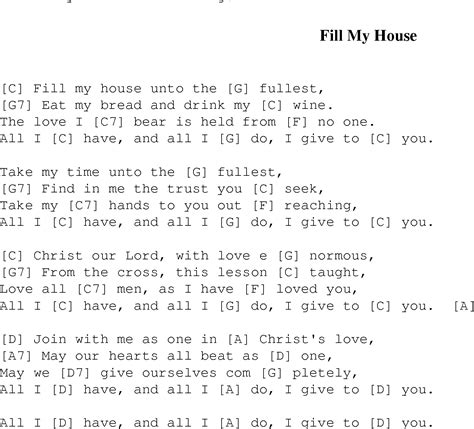 We Have Come Into This House Lyrics Chords - LyricsWalls