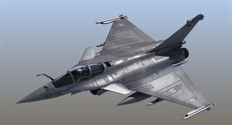 3d rafale c military fighter jet model