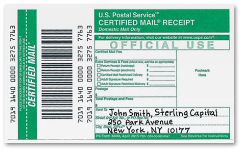 Usps Certified Mail Return Receipt Online Fillable Form - Printable Forms Free Online