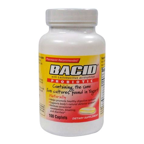 Bacid Probiotic Dietary Supplement, 100ct - Walmart.com