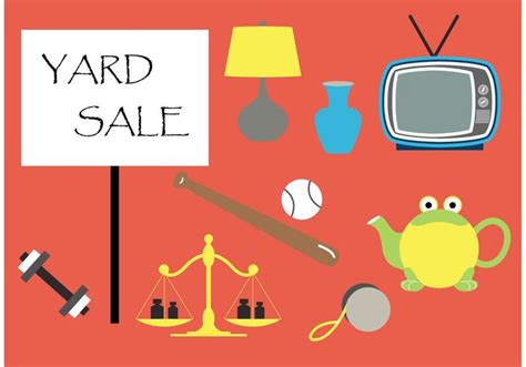 Yard Sale Vector Elements 90262 Vector Art at Vecteezy