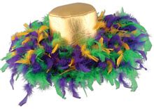 Mardi Gras Feathered Wide Brim Hat - Cappel's
