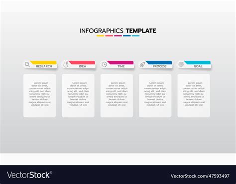 Business infographic template process with simple Vector Image