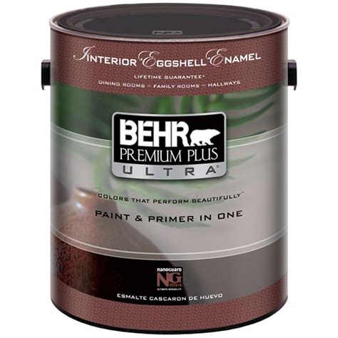 BEHR Premium Plus Ultra 1 gal. Pure White Eggshell Interior Paint-275001 - The Home Depot