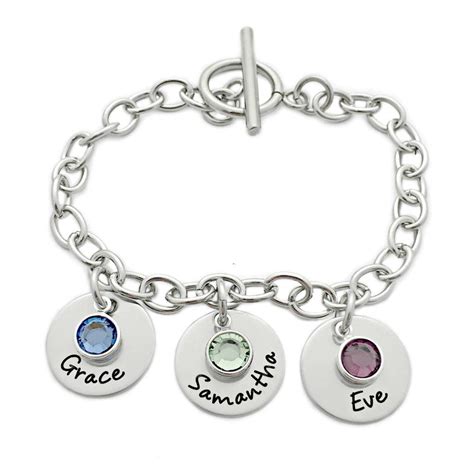 Personalized Charm Bracelet Personalized Jewelry Engraved