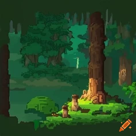 2d game ready pixel art forest tile set